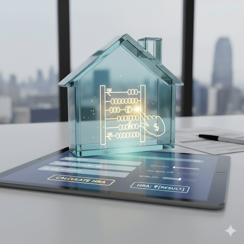 House Rent Allowance HRA Calculator 2025 - Calculate tax exemption for government and private employees